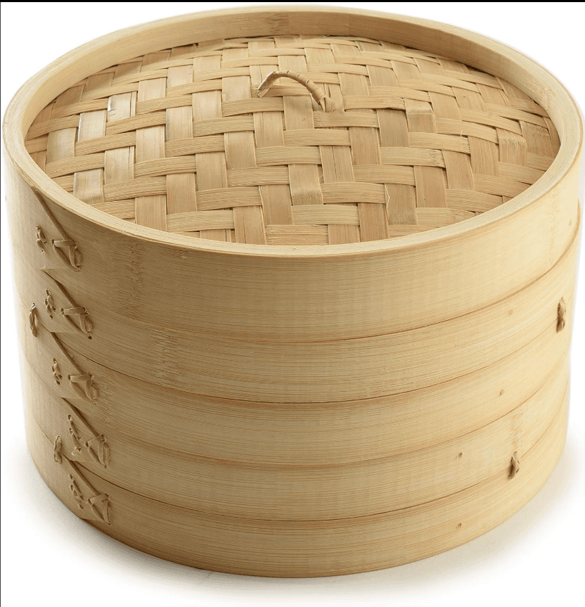 BambooCraft Three-piece Bamboo Dumpling Steamer - Image 1
