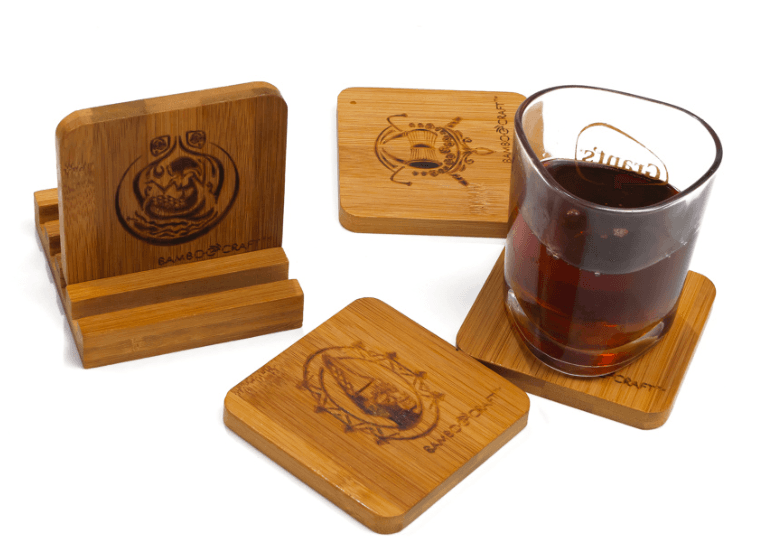 BambooCraft The 5 Piece Folklore Bamboo Coaster Collection - Image 1