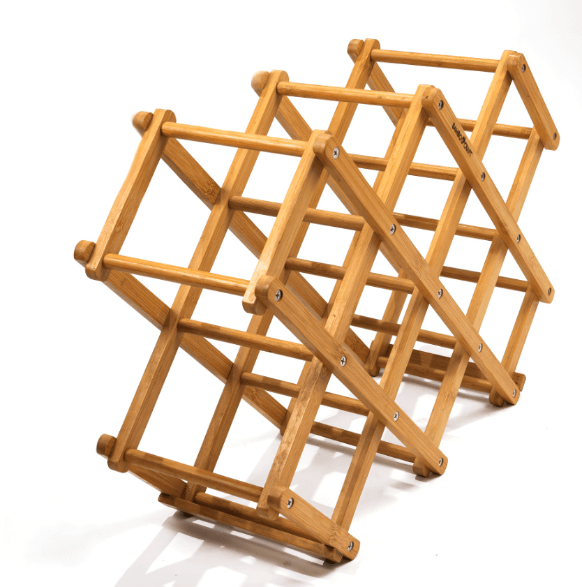 BambooCraft The 8 Bottle Foldable Wine Rack - Image 1