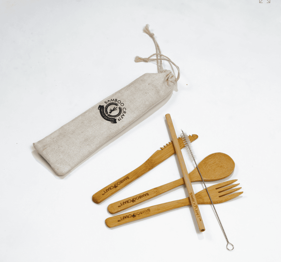 BambooCraft 6-piece Bamboo-Craft Flatware Travel kit - Image 1