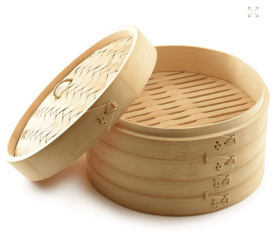 BambooCraft Two-piece Bamboo Dumpling Steamer - Image 1