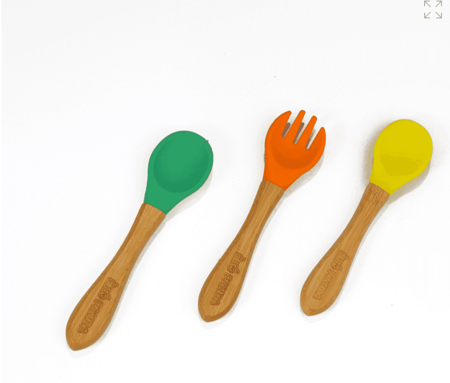 BambooCraft 3 Piece Set Bamboo Baby Utensils - Image 1
